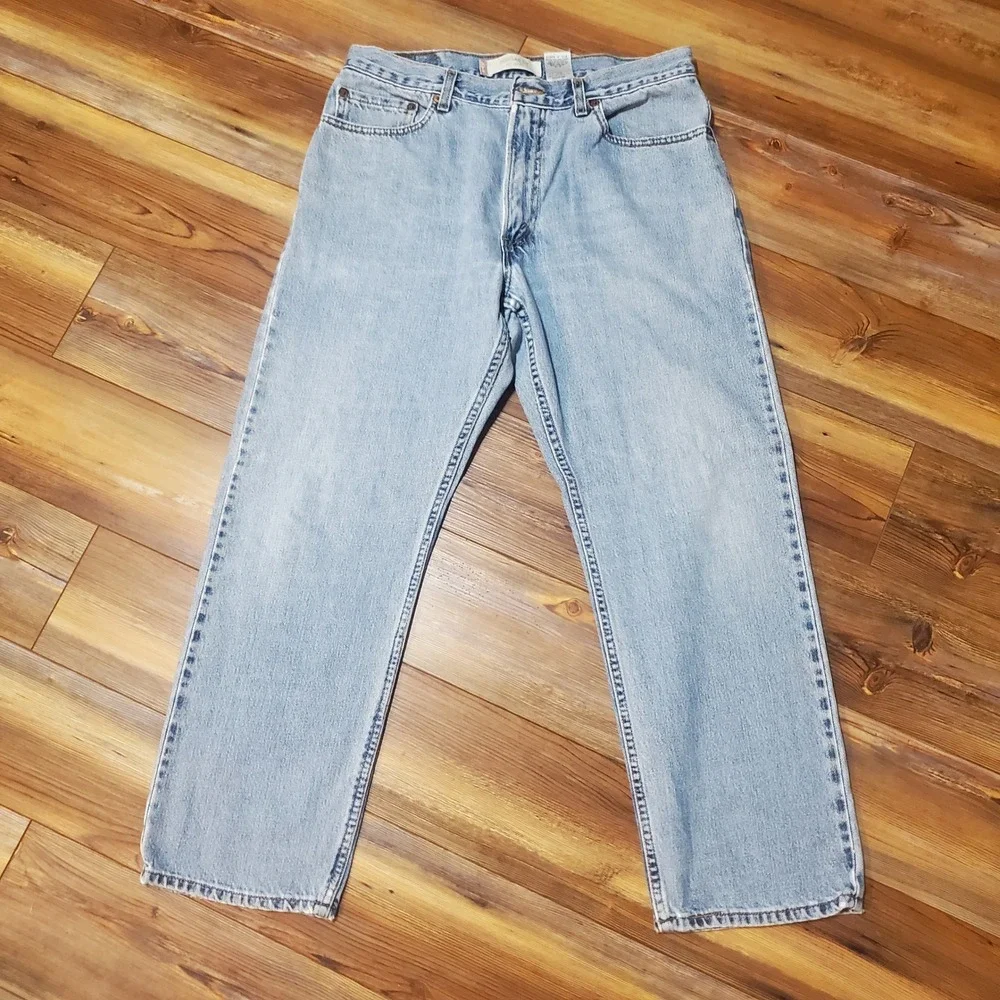 Levi 505 Regular Fit Jeans Bundle Lot Mens 36x30 Vintage Distressed Light Wash